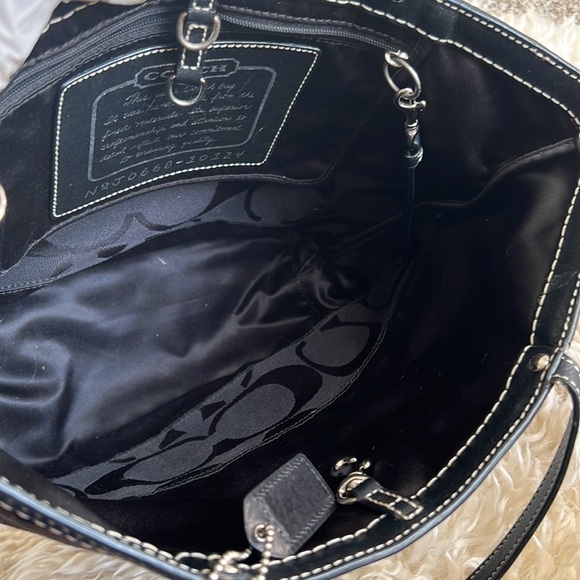 Coach Black Stripe Signature Bag - Picture 9 of 16